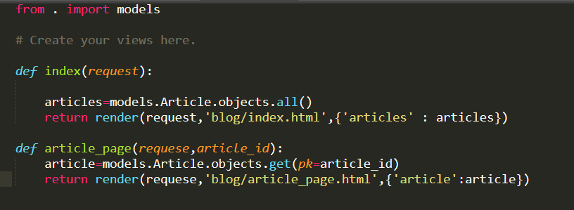Django实战练习-简单博客_ views.py