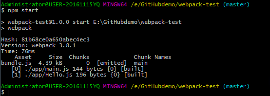 学习webpack(v3.8.1)笔记(一)——初始化package.json_ 图片描述
