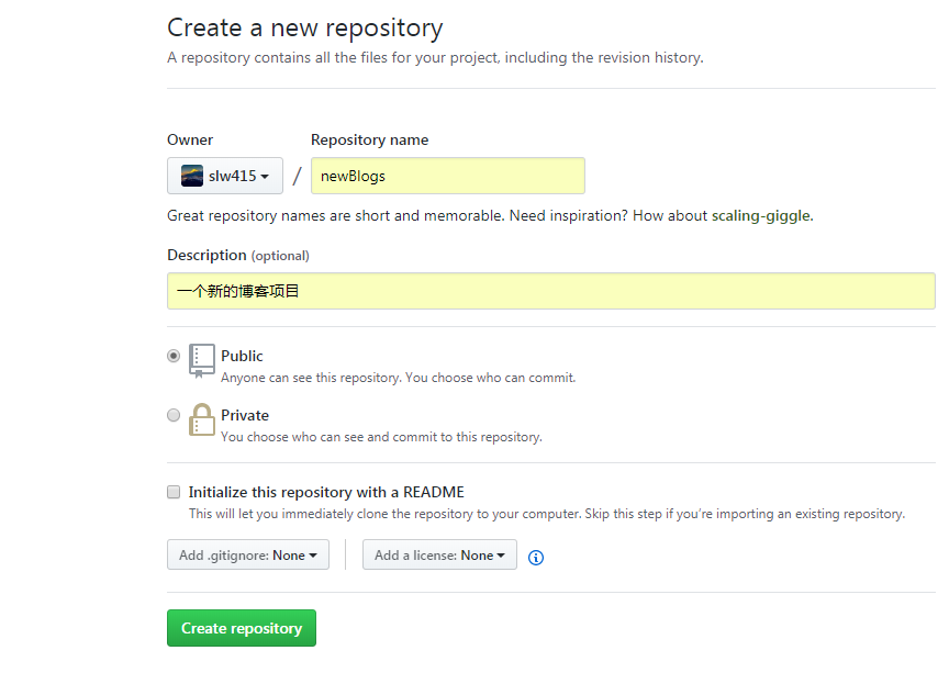 一.blog准备工作github托管项目_ 图片描述