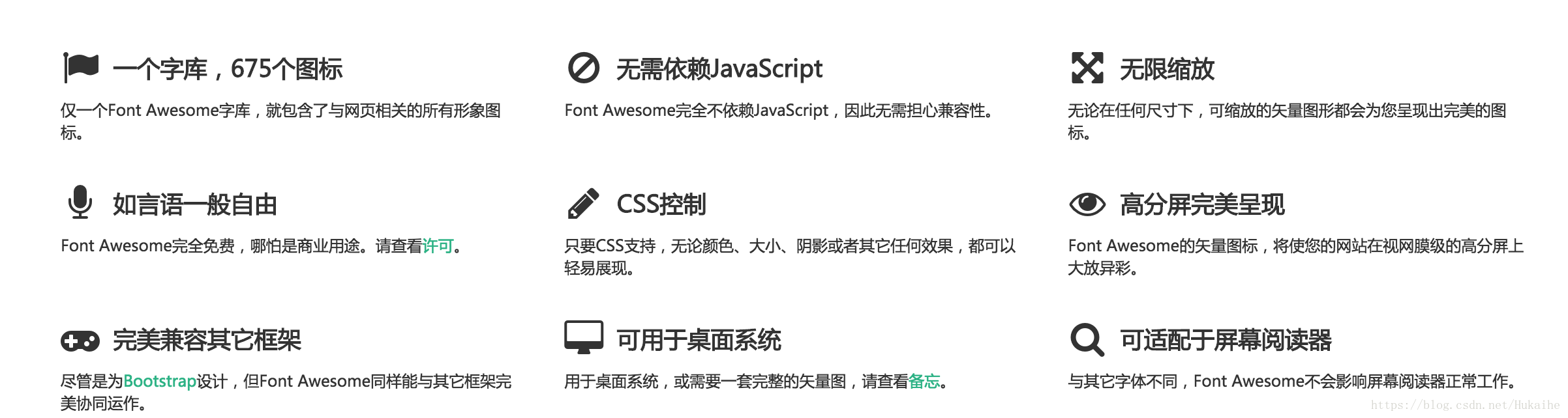 轻松学会在项目中使用fontawesome字体图标_ 图片描述