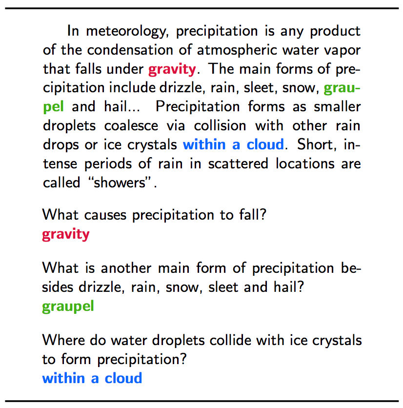 SQuAD:机器阅读理解领域中的"ImageNet"_ 图片描述
