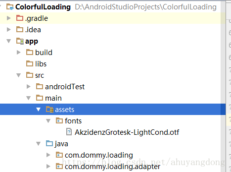 asserts目录下的字体