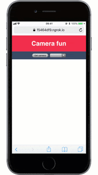 最后的结果,这个动画展示你能选择和修改摄像头,从查看后置到前置摄像头