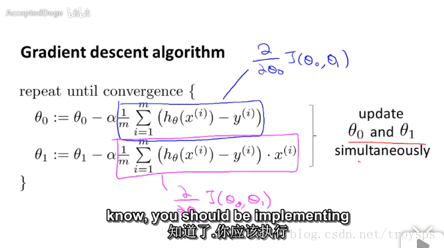 梯度下降法及代价函数