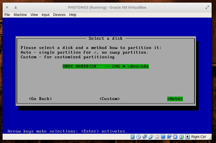 installation type Photon