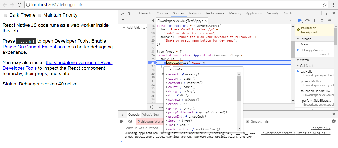 ReactNative基础&入门教程:调试ReactNative应用的一小步_ 图13.