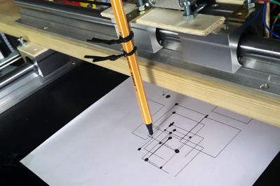 The plotter in action The plotter in action