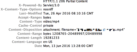 HTTP response 例子