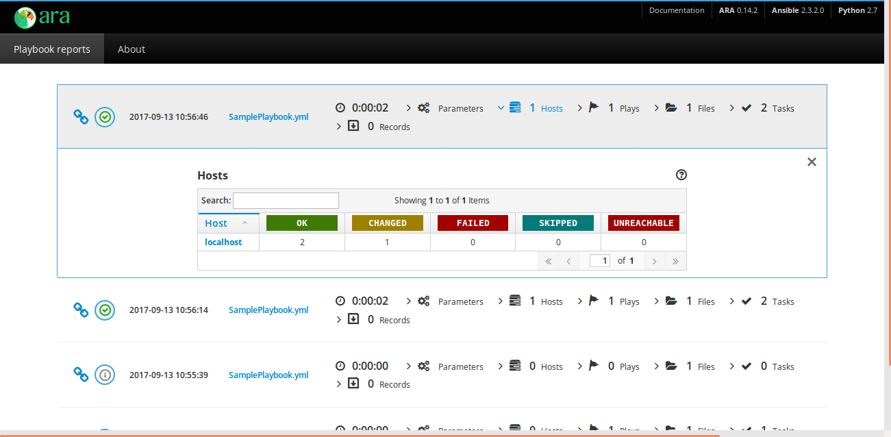 playbook runs filtered by hosts playbook runs filtered by hosts