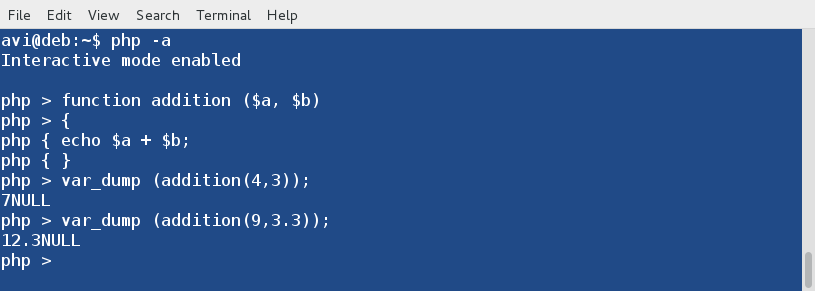 在 Linux 命令行中使用和执行 PHP 代码(一)