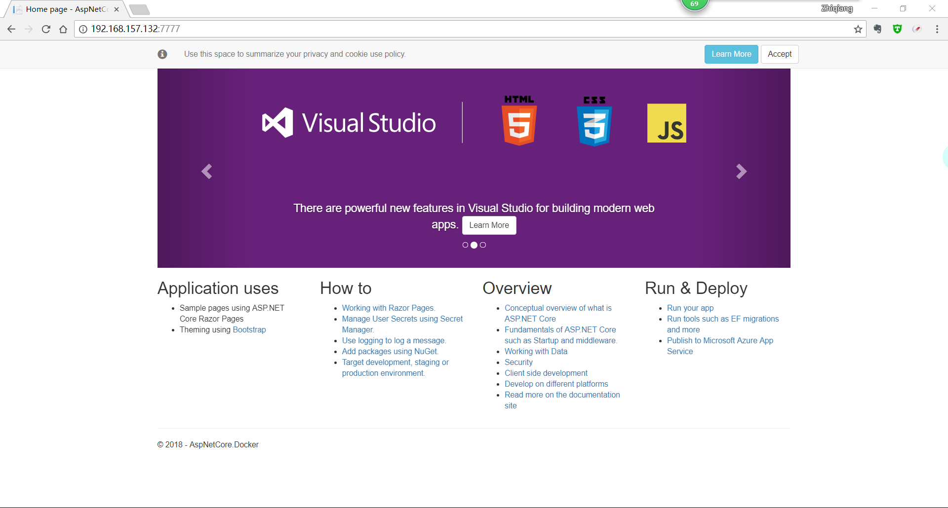 ASP.NETCore2.1使用Docker运行_ 图片描述