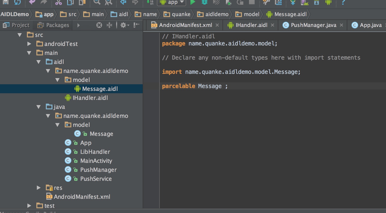 自定义类aidl文件 自定义类aidl文件