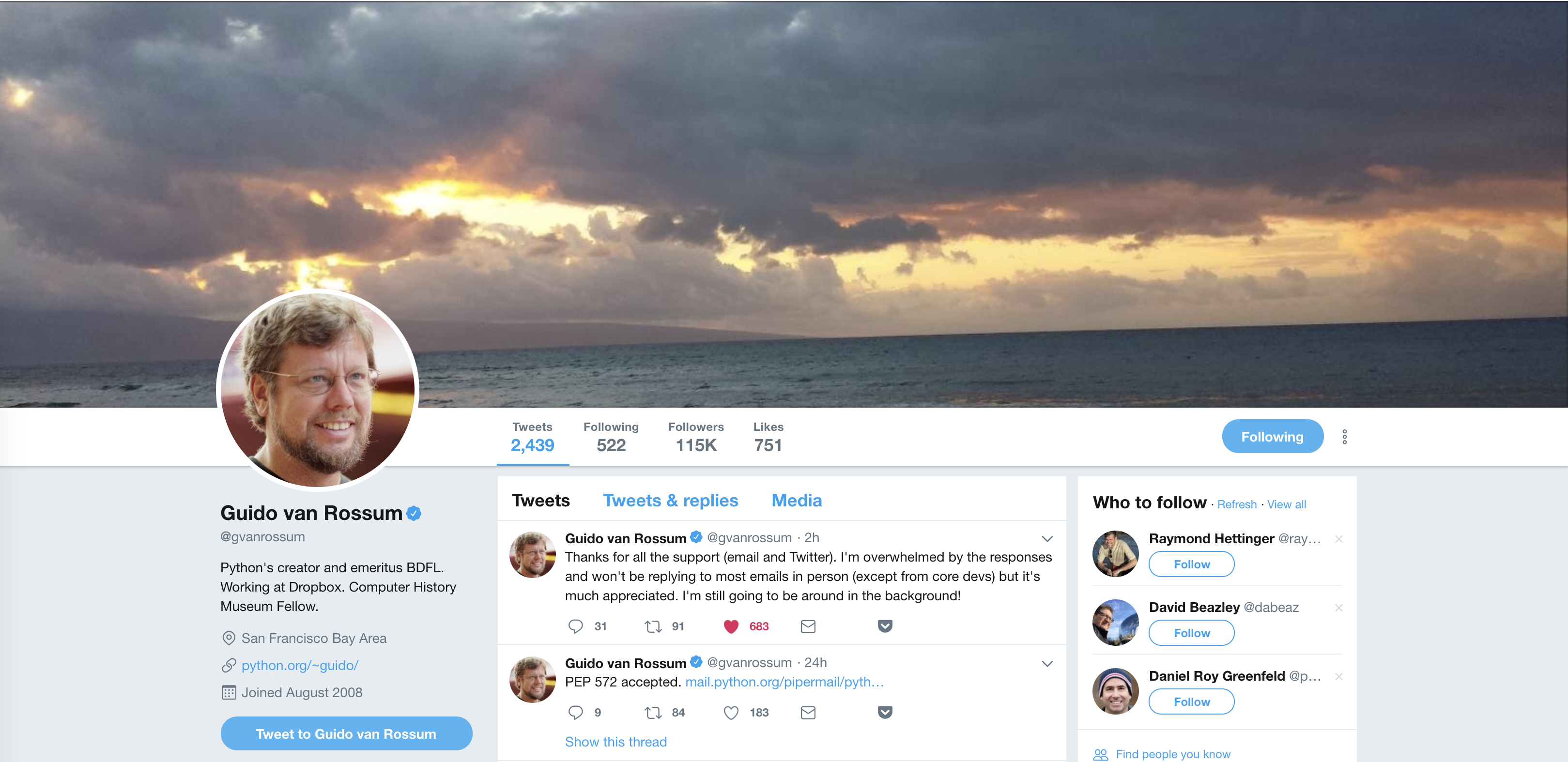 莽爹昨日发邮宣布退出Python核心决策层_ 图片描述