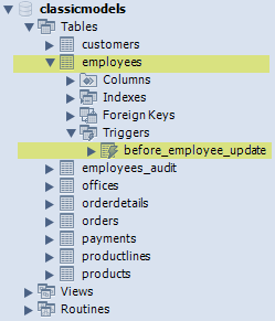 MySQL Trigger Example MySQL Trigger Example