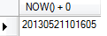 MySQL NOW function returns a number