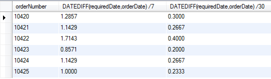 MySQL DATEDIFF week and month intervals MySQL DATEDIFF week and month intervals