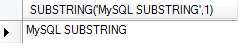 MySQL substring function example 1 MySQL substring function example 1