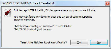 利用Fiddler对Android https请求进行监测