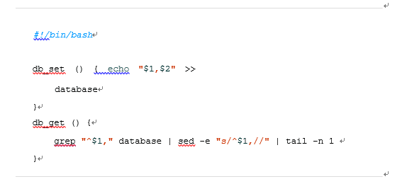 通过两个Shell函数就可以实现简易的键值对数据库