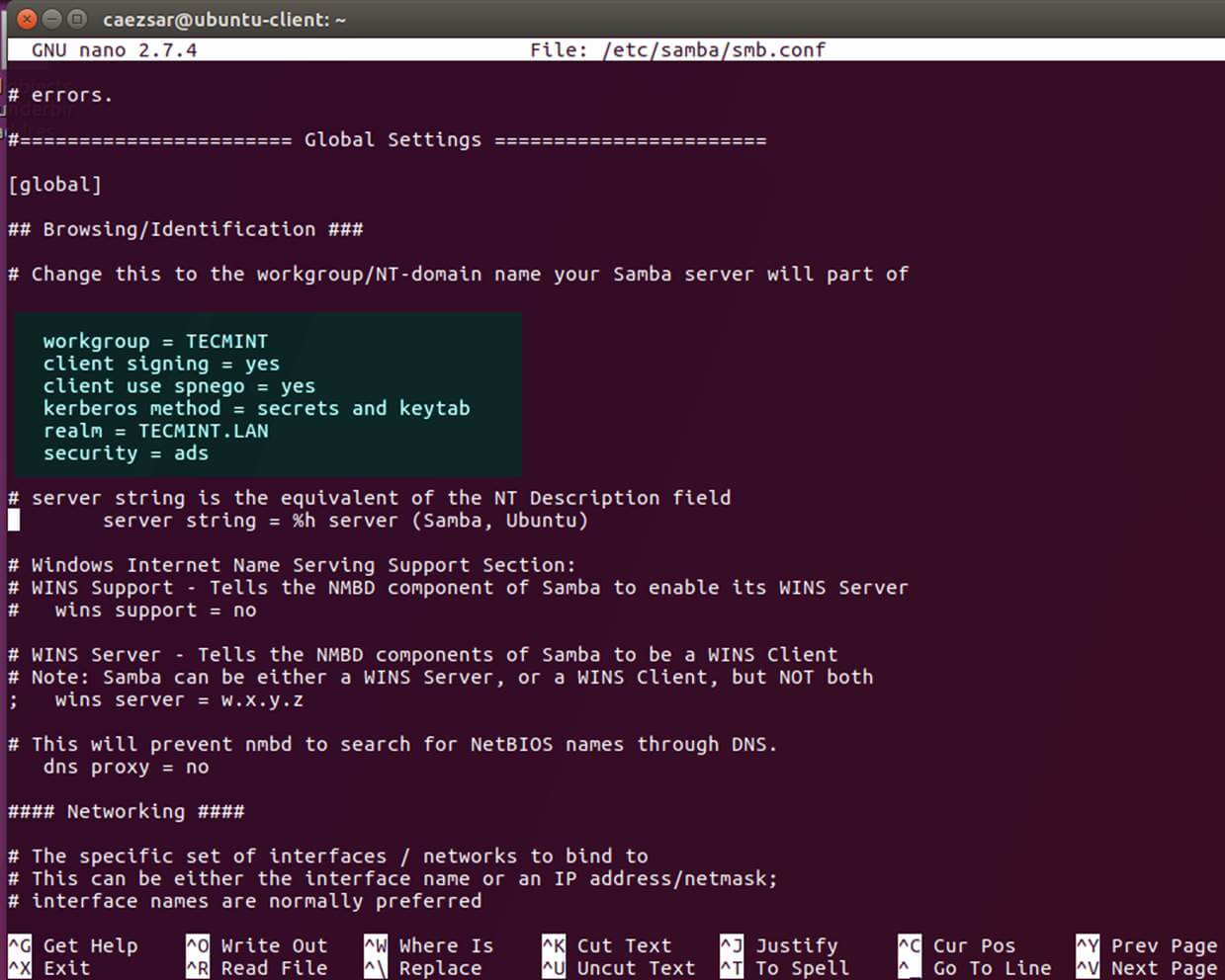 配置 Samba 服务器 配置 Samba 服务器