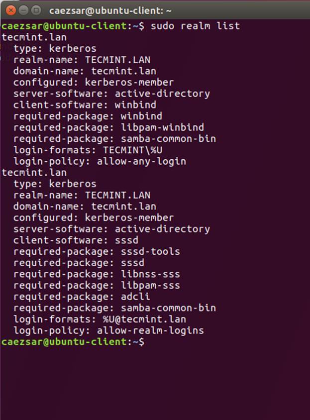列出 Realm Domain 信息 列出 Realm Domain 信息
