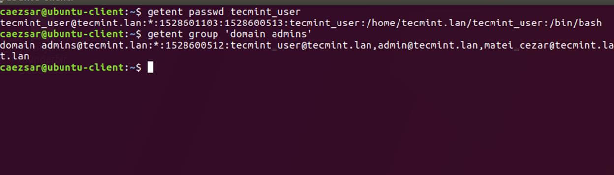 检验 Winbind Nsswitch 检验 Winbind Nsswitch