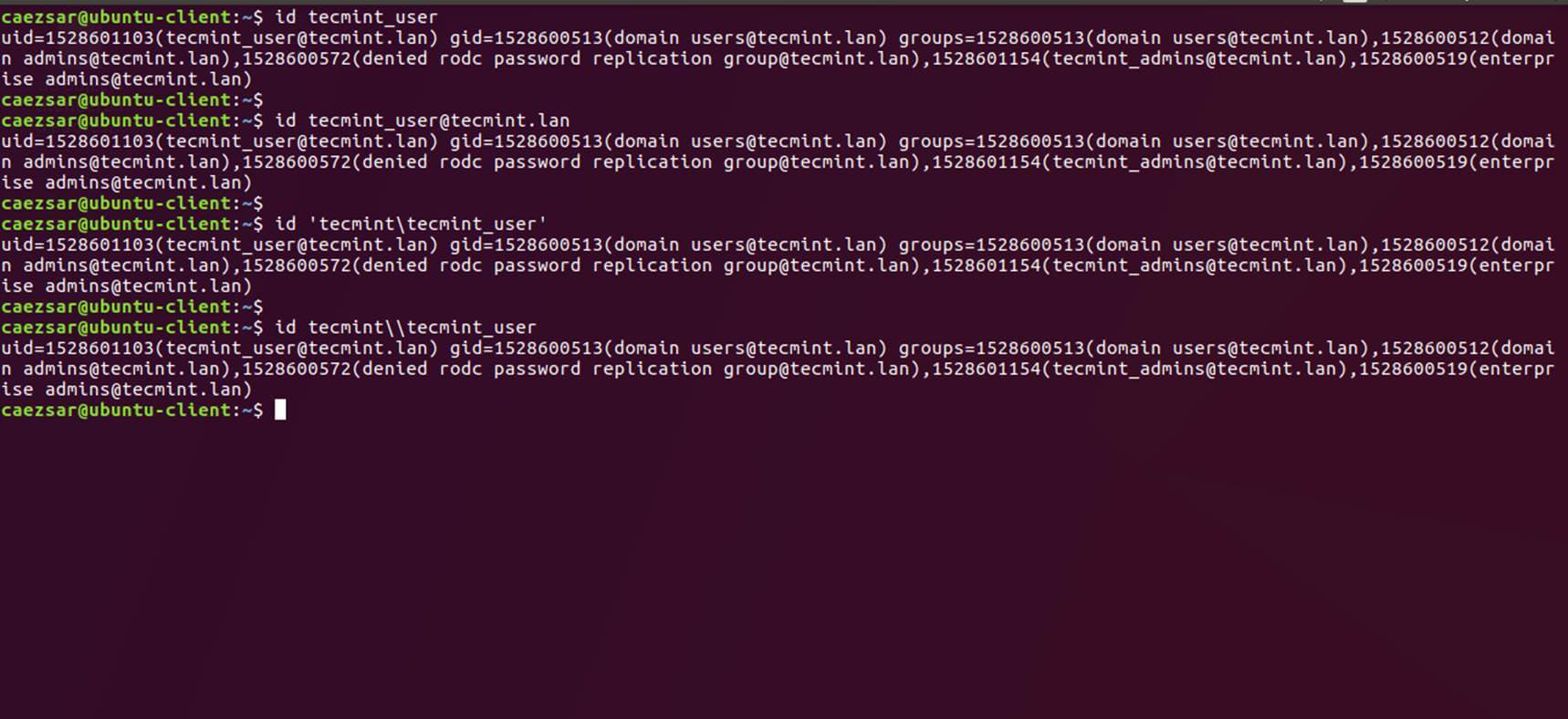 检验 AD 用户信息 检验 AD 用户信息