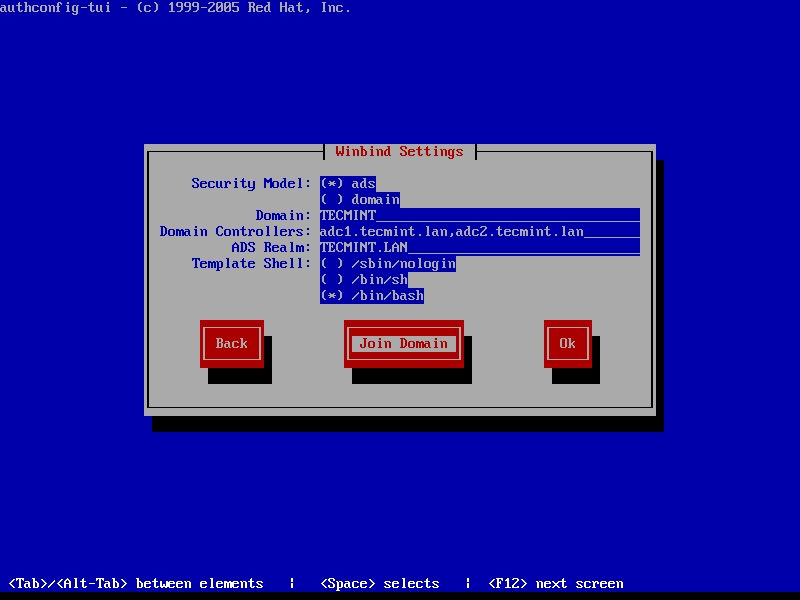 Winbind 设置 Winbind 设置
