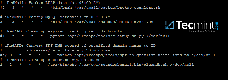 禁用 iRedMail 任务 禁用 iRedMail 任务