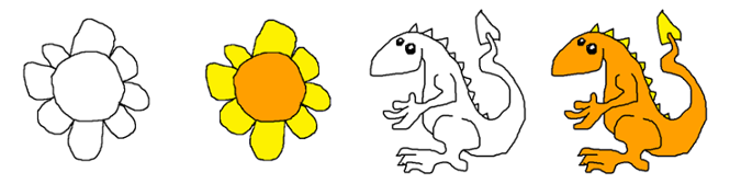 按组件规则对黑白像素进行上色 按组件规则对黑白像素进行上色