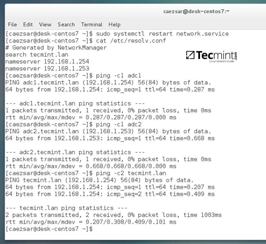 验证网络配置是否正常