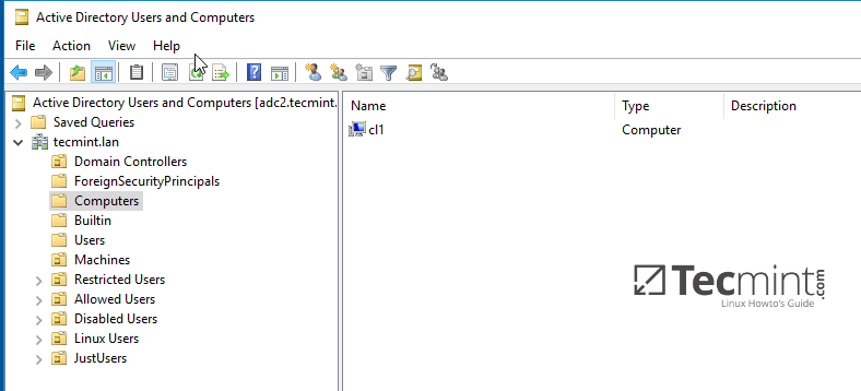确认 Ubuntu 计算机已加入到 Windows AD DC 确认 Ubuntu 计算机已加入到 Windows AD DC