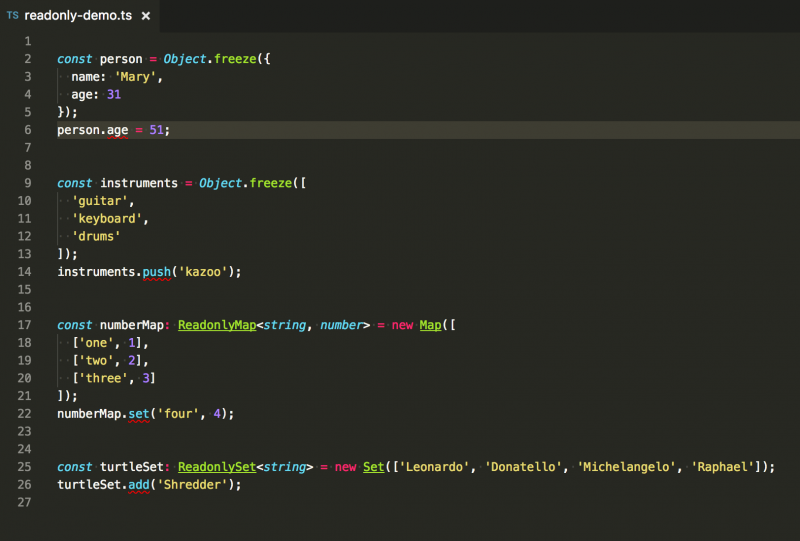 TypeScript åªè¯»æ¥å£