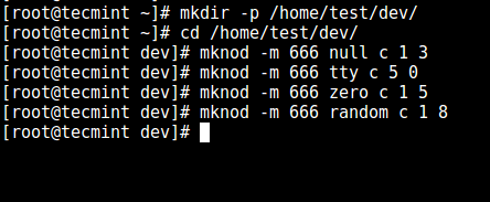 创建 /dev 和所需文件 创建 /dev 和所需文件
