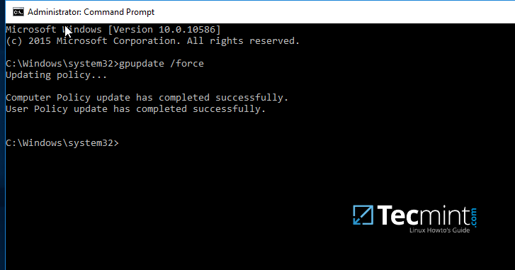 更新 Samba 域组策略 更新 Samba 域组策略
