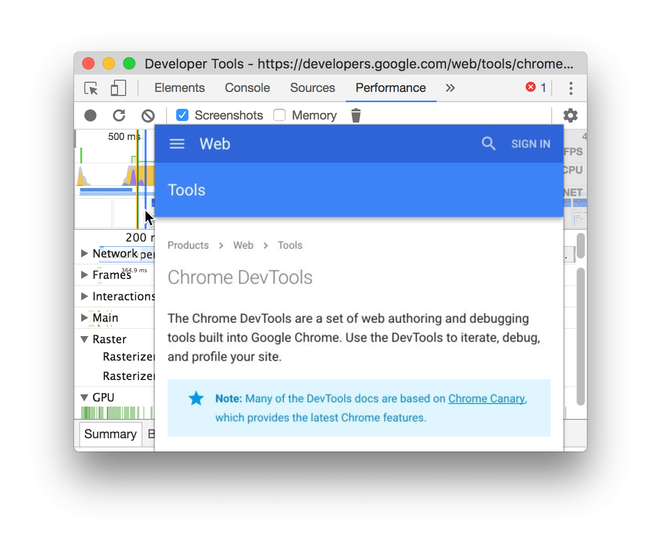 Viewing a screenshot