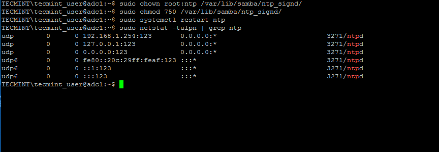 给 NTP 服务授权