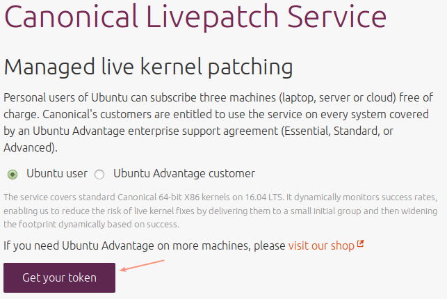 Canonical Livepatch 服务
