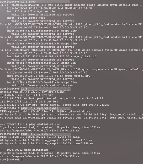 图 03: 验证网桥的以太网连接 图 03: 验证网桥的以太网连接