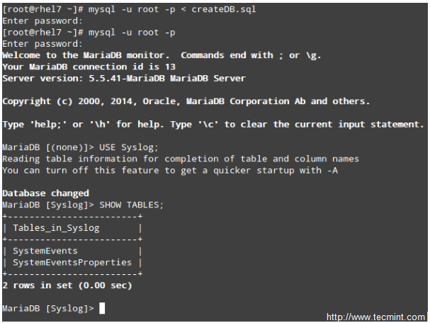 保存服务器日志到数据库 保存服务器日志到数据库