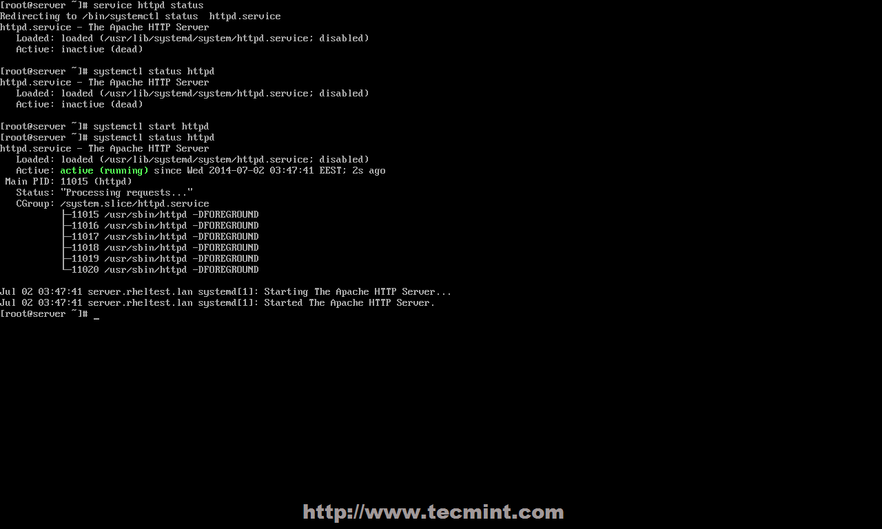 启动apache服务 启动apache服务