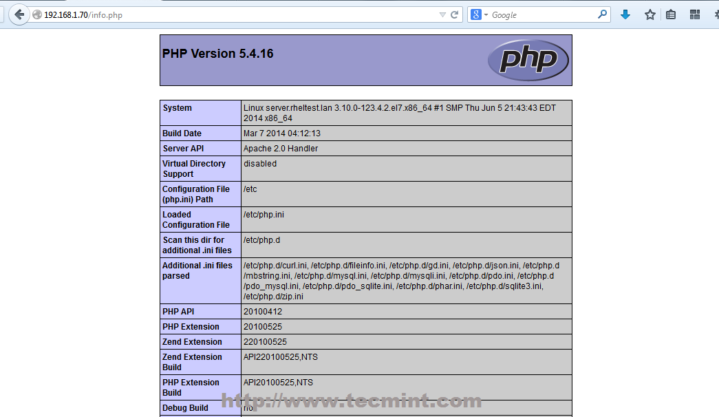 查看 CentOS 7 上的 PHP 信息 查看 CentOS 7 上的 PHP 信息