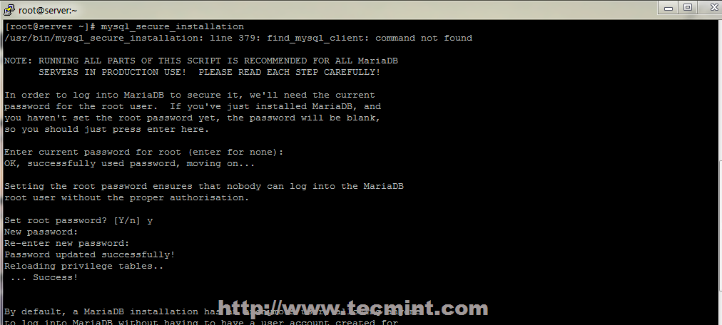 MariaDB 安全设置 MariaDB 安全设置