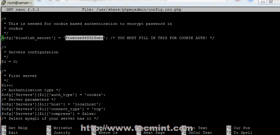 在 PhpMyAdmin 中添加 Blowfish 在 PhpMyAdmin 中添加 Blowfish