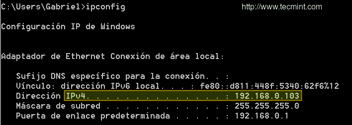 确认主机IP地址 确认主机IP地址
