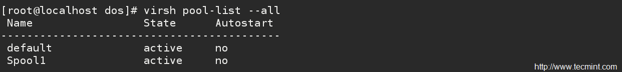 查看存储池状态