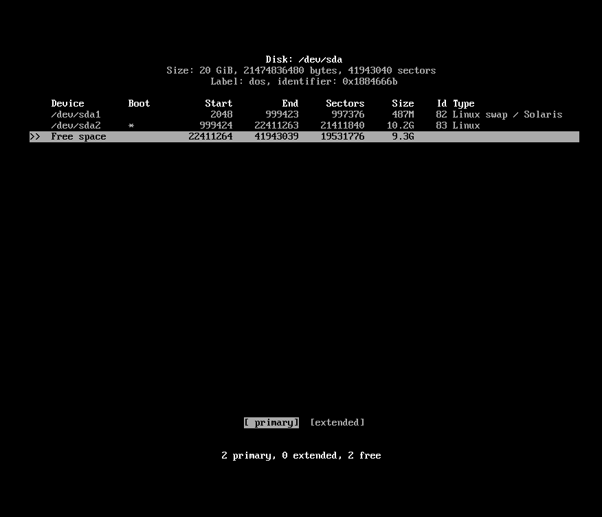 将 Arch Linux 的根(root)分区设置成主分区