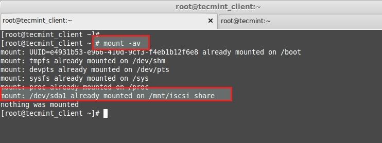 验证fstab文件 验证fstab文件