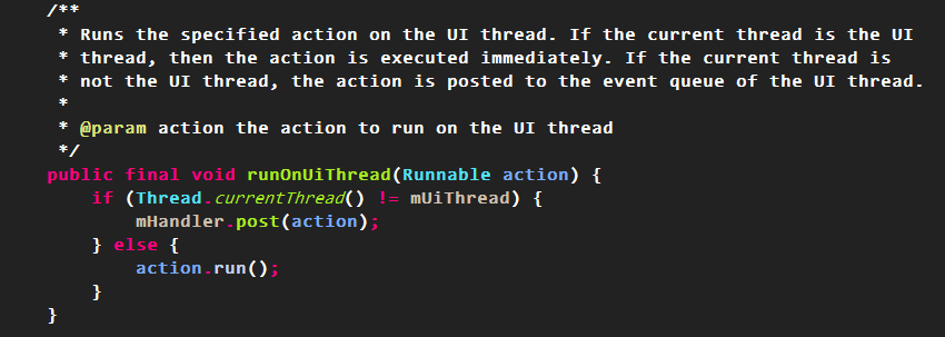 runOnUiThread实现原理