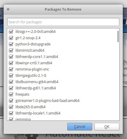 图 4:所有要删除的包,以便将 Elementary OS 重置为出厂默认值。 图 4:所有要删除的包,以便将 Elementary OS 重置为出厂默认值。